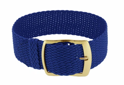 Minott Perlon Durchzugsband | Textil blau geflochten | gleichlaufend