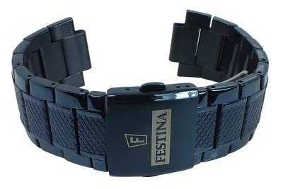 Festina Herren Uhrenarmband 25mm Spezial Anstoß Edelstahl blau F16887