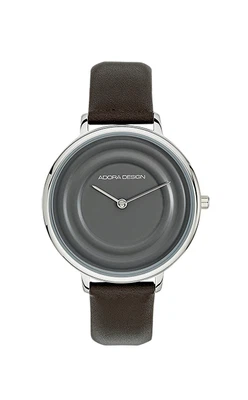 Adora Design Damenuhr 3 BAR analog Ø 34mm braunes Lederband ► AD8254