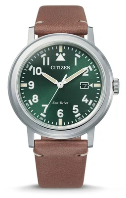 Citizen Eco Drive Armbanduhr Edelstahlgehäuse Kristallglas AW1620-13X