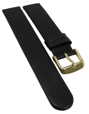 Minott Vegan Uhrenarmband schwarz glatt gleichlaufend Apfelfaser