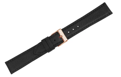 Herzog Kalb Classic XL > Uhrenarmband schwarz > Leder genarbt Verlauf
