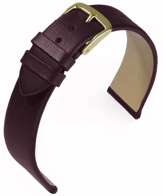 EULIT Uhrenarmband | Nappaleder bordeaux ohne Naht | Dornschließe