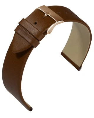EULIT Uhrenarmband | Nappaleder braun ohne Naht | Damenlänge