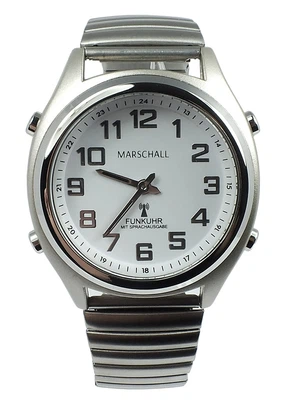 Marschall Funk ◙ TALKING WATCH > Armbanduhr Ø 40mm | Edelstahlband