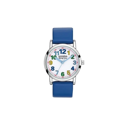Adora Young Line | Kinderuhr Metall analog blaues Band Mineralglas