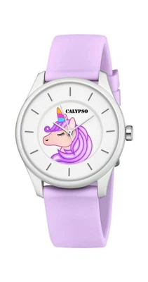Calypso Sweet Time Kinderuhr analog Quarz Silikonband lila K5733/B