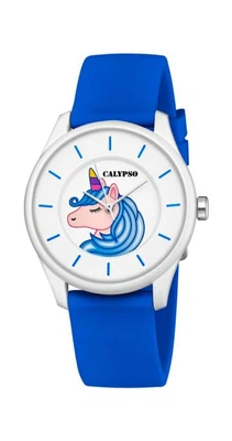 Calypso Sweet Time Kinderuhr analog Quarz Silikonband blau K5733/E