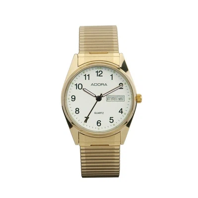 Adora Herren Armbanduhr Ø 33mm Edelstahl gelbgoldfarben Zugband