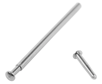 Minott | 1x Uhrenstift Ø 1,0mm | Sicherungsbügelstift silberfarben, Stift-Länge: 22 mm