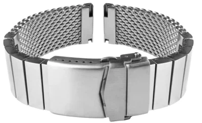 Minott > Uhrenarmband Edelstahlband massiv > Edelstahl silberfarben