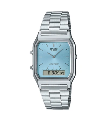 Casio Vintage Armbanduhr silbern digital/analog AQ-230A-2A1MQYES