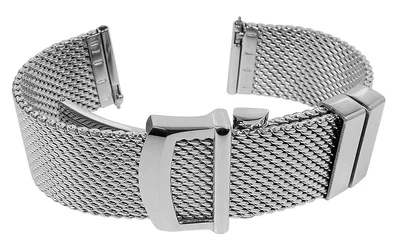 Minott Uhrenarmband Milanaise Edelstahl silberfarben grobes Geflecht