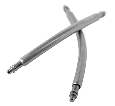 Minott ► 2x Federstege gebogen Edelstahl Ø 1,5mm mit Ansatz, Stift-Länge: 21 mm