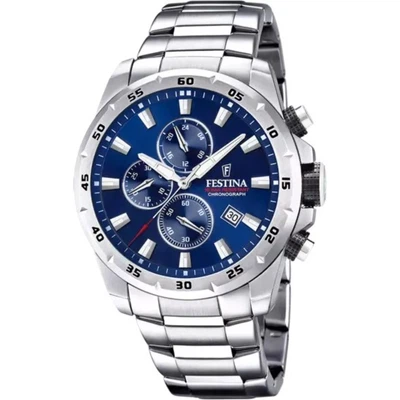 Festina Timeless Chronograph Armbanduhr Edelstahl Datum 10Bar F20463/2