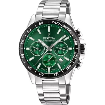Festina Timeless Chronograph Armbanduhr Edelstahl Datum 10Bar F20560/4