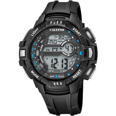 Calypso Chronograph Armbanduhr schwarz Alarm Datum K5836/4