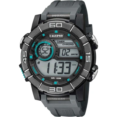 Calypso X-TREM Chronograph Armbanduhr schwarz /grau Datum K5818/1