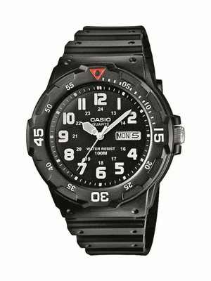 Casio Collection Armbanduhr > Resin schwarz Analog > MRW-200H-1BVEG