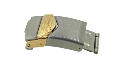 Minott | Klemmschließe Edelstahl | silber-/gelbgoldfarben > bicolor