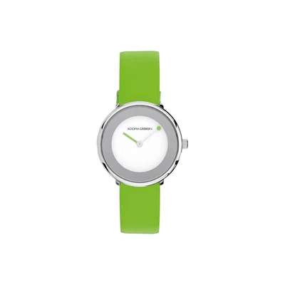 Adora Design Damenuhr 3 BAR analog Ø 30mm grün Lederband ► 3 BAR