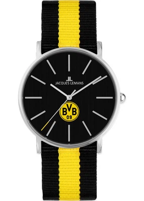 Jacques Lemans Armbanduhr > Edelstahl silbern analog Textilband BVB-03