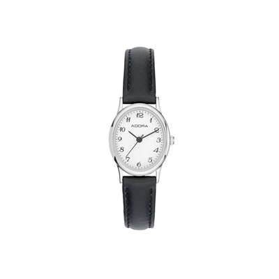 Adora Basis Damenuhr Mineralglas analog Edelstahlgehäuse silberfarben
