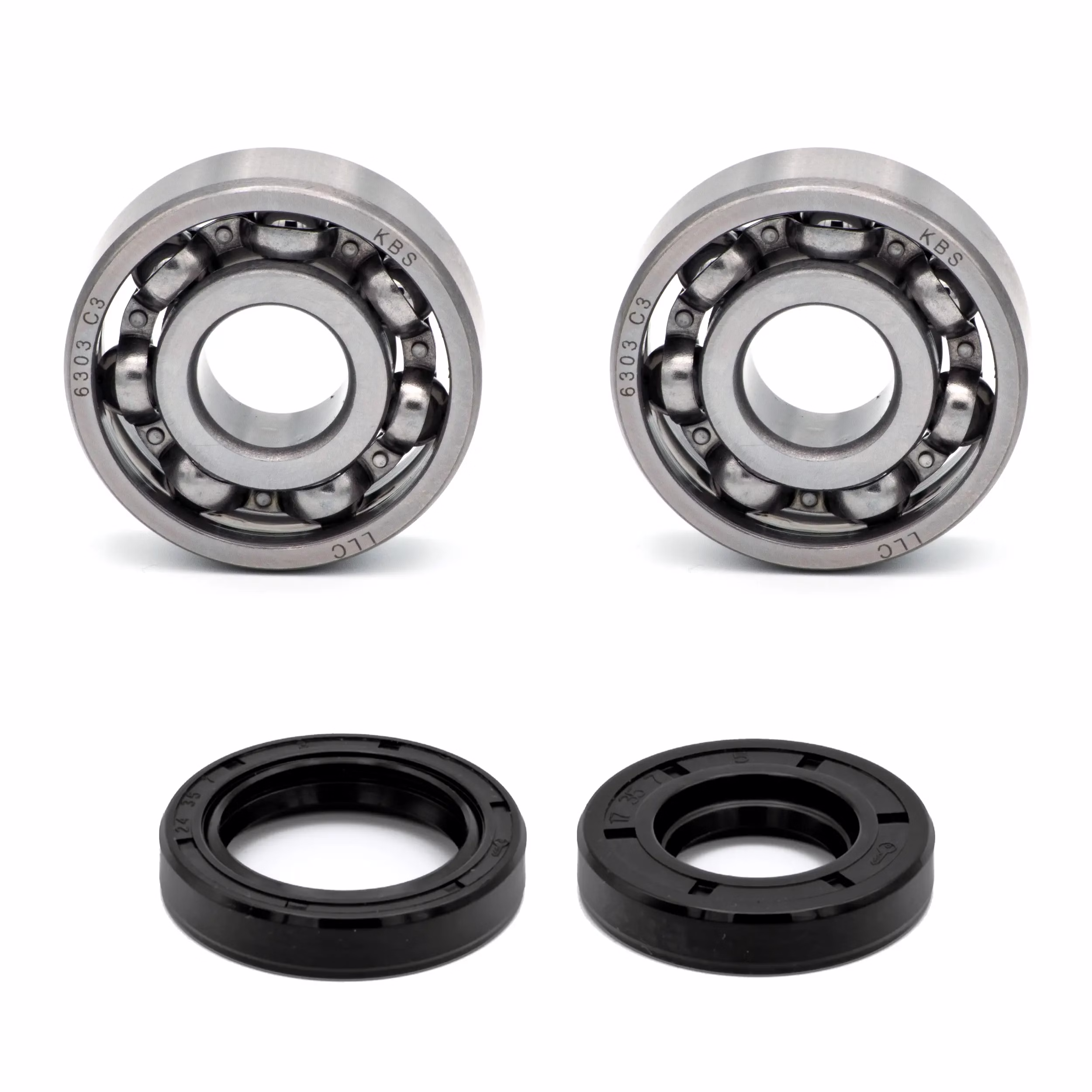 Crankshaft bearing for Crankshaft bearings for Yamaha DT50R DT50R-X-LIMIT-ENDURO DT50RSM DT50RSM-DT50X TZR50 PPS02806 the ball bearings and oil seals in OEM quality are suitable for the maintenance of your vehicle