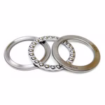 Axial deep groove ball bearings are pre-assembled units that can support high axial forces. They consist of various parts such as shaft washer, housing washer, ball and cage assembly and washer, which can be installed separately.
