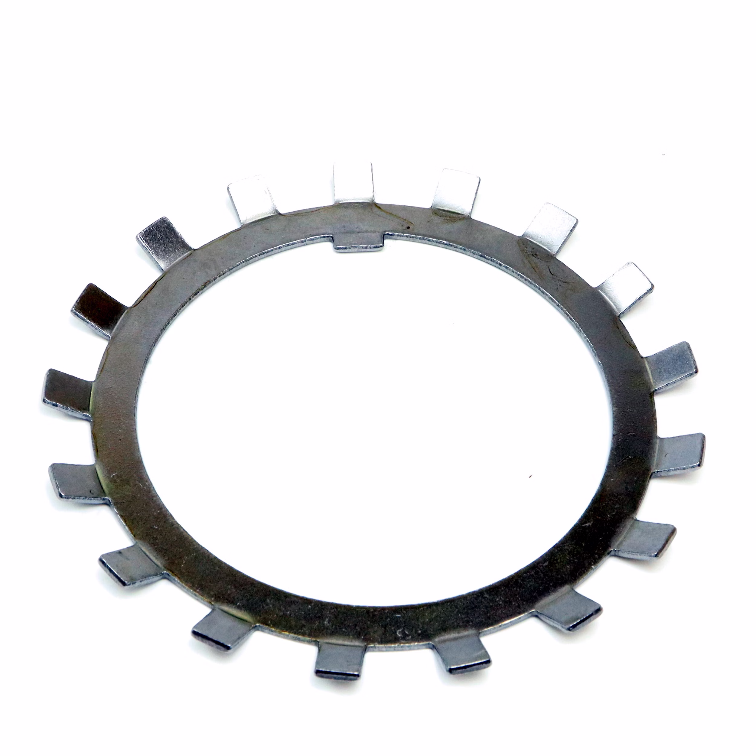 Placa de cierre MB17 85x119x1,8mm según DIN 5406 PP180002 Las arandelas de seguridad según DIN 5406 son componentes especiales que se utilizan para asegurar tuercas de eje, en particular tuercas de seguridad según DIN 981 KM, y otros componentes en ejes.