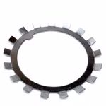 Placa de cierre MB18 90x126x1,8mm según DIN 5406 PP180003 Las arandelas de seguridad según DIN 5406 son componentes especiales que se utilizan para asegurar tuercas de eje, en particular tuercas de seguridad según DIN 981 KM, y otros componentes en ejes.