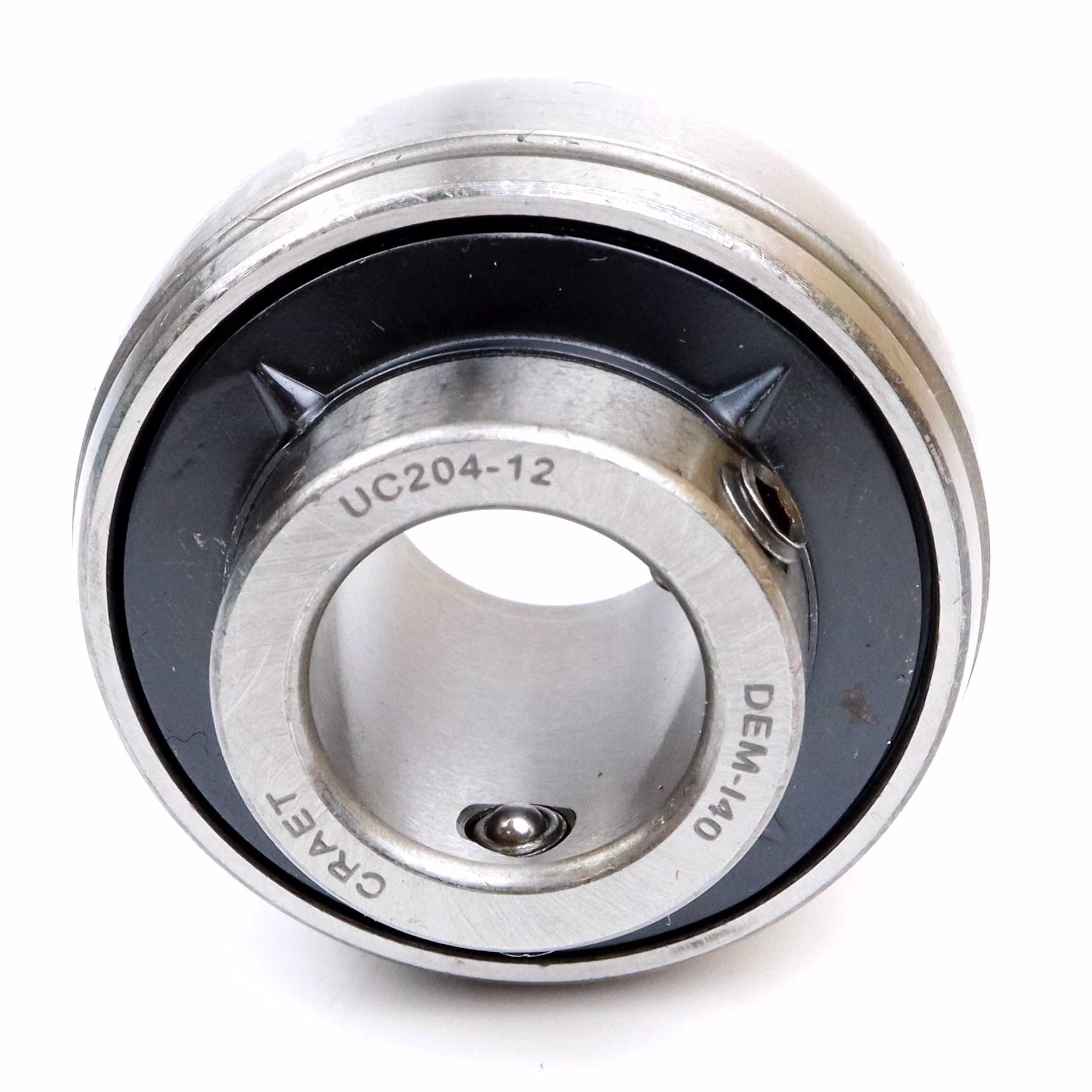 Rodamientos autoalineables UC204-12 19,05x47x31mm PP200005 El juego de rodamientos con anillo interior ensanchado y tornillos prisioneros es ideal para el montaje en un eje en un cojinete de alojamiento y puede soportar cargas elevadas.