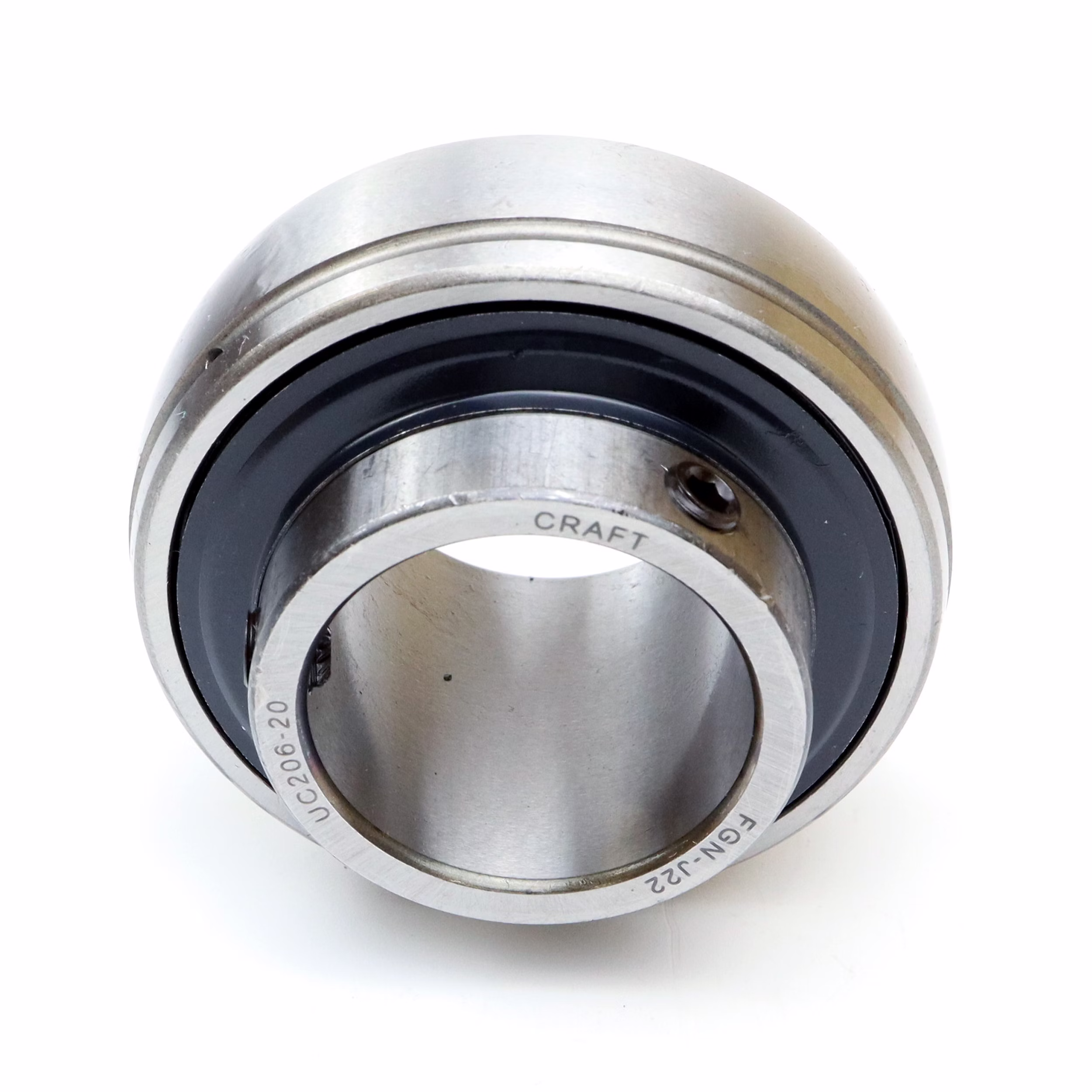 Radial insert ball bearing UC206-20 31.75x62x38.1mm PP200008 The bearing set with widened inner ring and grub screws is ideal for mounting on a shaft in a housing bearing and can withstand high loads.