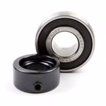 The bearing set with widened inner ring and grub screws is ideal for mounting on a shaft in a housing bearing and can withstand high loads.