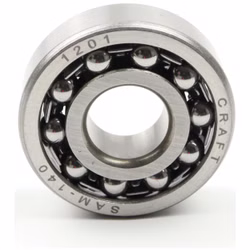 Self-aligning ball bearings 1201 c3 12x32x10mm, DIN 630, high load capacity, durable self-retaining self-aligning ball bearings, low friction, ideal for conveyor systems, industrial motors PP160016 Discover the Parts and Parts self-aligning ball bearings, designed for high loads and smooth movement. These durable, self-retaining bearings are ideal for conveyor systems, industrial motors and textile and paper machines. They compensate for misalignment