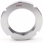 Locknut KM9 45x65x10mm, DIN 981, shaft-hub fastening, metric threaded locknut, use with lock washer DIN 5406, ideal for shafts & gearbox assemblies PP190014 Discover the Parts and Parts locknut to DIN 981, ideal for securing shaft-hub connections in mechanical systems. With a large inner diameter for easy assembly and strong axial contact pressure, it ensures secure positioning of gears and hubs. This locknut