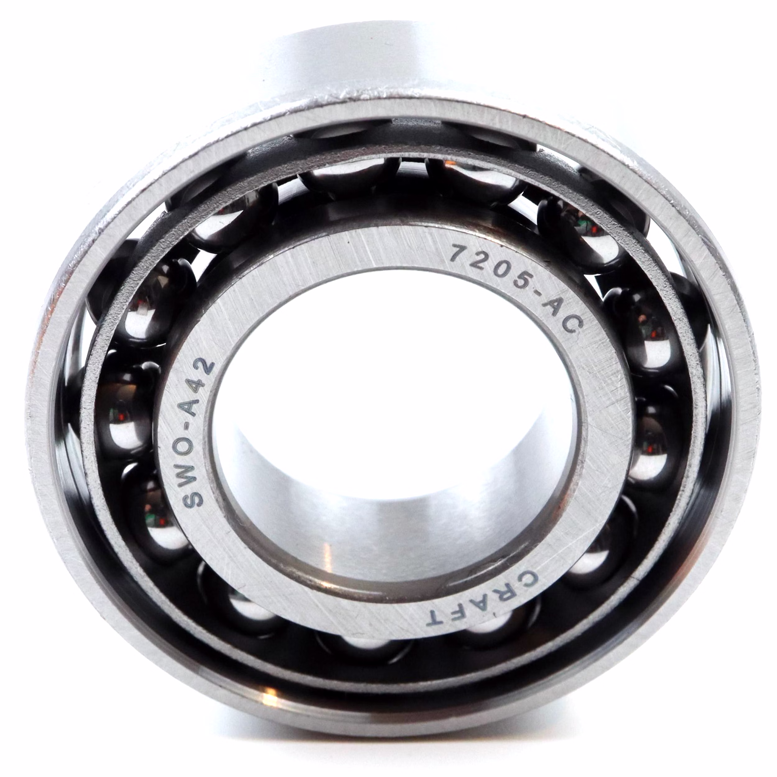 Cuscinetto a sfere a contatto obliquo 7205 AC 25x52x15mm, DIN 628, a due corone, a basso attrito, sigillato per carichi radiali e assiali, ideale per applicazioni industriali e automotive PP100133 Scoprite il cuscinetto a sfere a contatto obliquo 3205 2RS di Parts and Parts, un cuscinetto a doppia fila ad alte prestazioni progettato per garantire una rotazione fluida e la massima durata. Ideale per macchine CNC, motori elettrici, pompe dell'acqua e