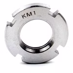 Locknut KM1 12x22x4mm, DIN 981, shaft-hub fastening, metric threaded locknut, use with lock washer DIN 5406, ideal for shafts & gearbox assemblies PP190016 Discover the Parts and Parts locknut to DIN 981, ideal for securing shaft-hub connections in mechanical systems. With a large inner diameter for easy assembly and strong axial contact pressure, it ensures secure positioning of gears and hubs. This locknut