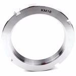 Contratuerca KM16 80x105x15mm, DIN 981, fijación eje-cubo, contratuerca métrica roscada, uso con arandela de seguridad DIN 5406, ideal para ejes y conjuntos de cajas de cambios PP190019 Descubra la contratuerca Parts and Parts según DIN 981, ideal para asegurar conexiones eje-cubo en sistemas mecánicos. Con un gran diámetro interior para facilitar el montaje y una fuerte presión de contacto axial, garantiza un posicionamiento seguro de en
