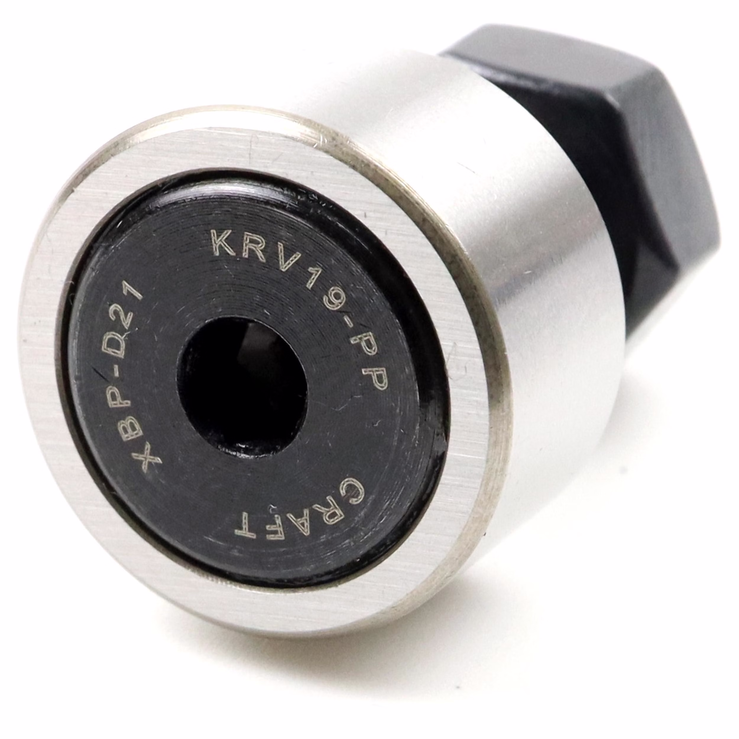 Rotella di scorrimento KRV19-PP 8x19x32,2mm, rotella senza guida assiale, con anello interno, ISO 7063, per carichi radiali PP290002 Seguitori a camme con cuscinetti a rullini (KR, KR-PP, KRE-PP, KRV-PP, KRVE-PP) per carichi radiali elevati e carichi assiali leggeri. Varianti KR con guida a gabbia per alte velocità, varianti KRV a pieno riempimento per la massima capacità di carico, ten
