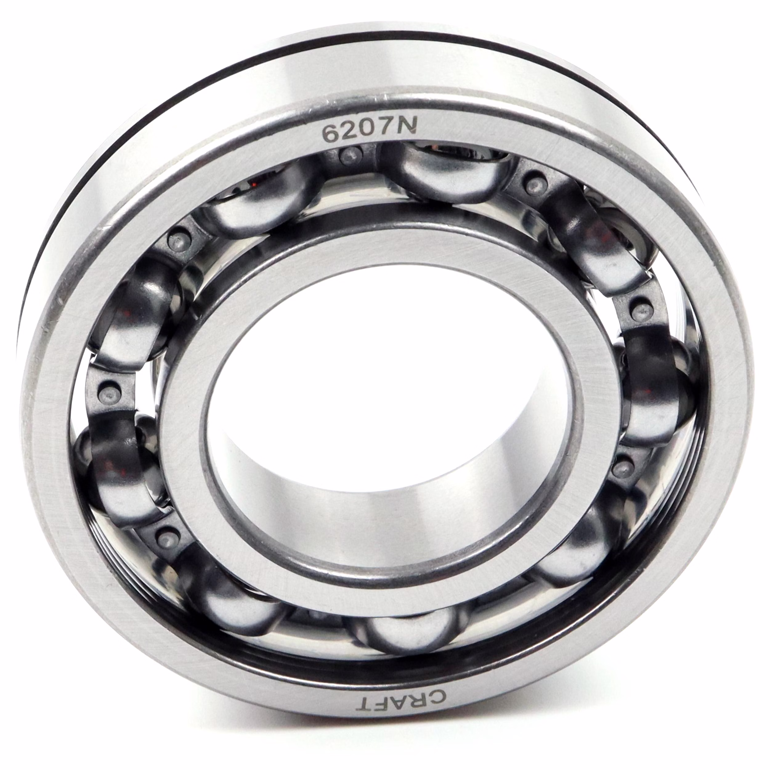 Cuscinetto a sfere a gola profonda 6207 N, 35x72x17mm, DIN 625 ISO 15, cuscinetto radiale ad alta velocità, a basso attrito, scorrevole, ideale per trasmissioni di veicoli e macchinari industriali PP010346 cuscinetto a sfere cuscinetto radiale macchina estrattore cuscinetto a grasso cuscinetto a sfere albero a sfere anello di tenuta disco di copertura gabbia in acciaio gomma alloggiamento stretto sciolto din 625 tabella cuscinetto volvente cuscinetto a stris