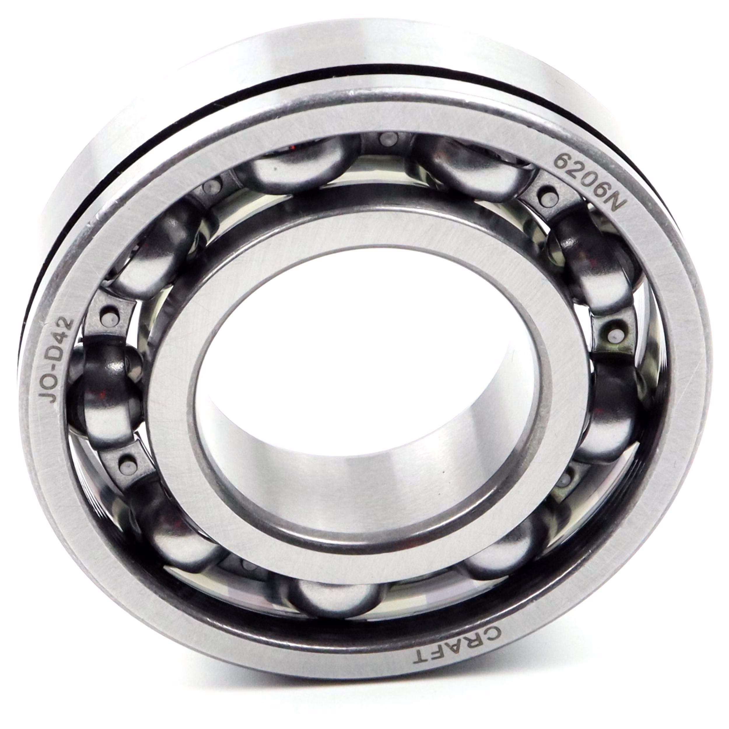 Rodamiento rígido a bolas 6206 N, 30x62x16mm, DIN 625 ISO 15, rodamiento radial de alta velocidad, baja fricción, funcionamiento suave, ideal para transmisiones de vehículos y maquinaria industrial. PP010350 rodamiento de bolas rodamiento radial extractor engrasador rodamiento rígido de bolas eje de bolas anillo obturador tapa disco caucho jaula de acero alojamiento apretado suelto din 625 tabla rodamiento cojinete de deslizamiento juego c3 c4 rodamiento de ag