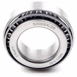 Tapered roller bearing 32005/26 26x47x15mm, heavy-duty precision bearing for axial & radial loads, DIN 720 ISO 355, durable & heat-resistant PP070127 Discover the heavy-duty tapered roller bearing DIN 720 ISO 355 for industrial and automotive applications. With conical rolling elements, it offers high strength, low friction and a long service life. Ideal for high radial and axial loads, temperature resi