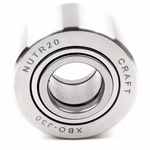 Galet d'appui NUTR20 20x47x25mm, ISO 12044, Galet de roulement sans guidage axial, sans bague intérieure, S'adapte aux chemins de roulement trempés et rectifiés, idéal pour des charges radiales élevées PP280004 Rouleau d'appui RSTO robuste NUTR20 20x47x25mm selon ISO 7063, idéal pour les charges radiales élevées, peu encombrant, facile à monter et durable dans les applications industrielles.