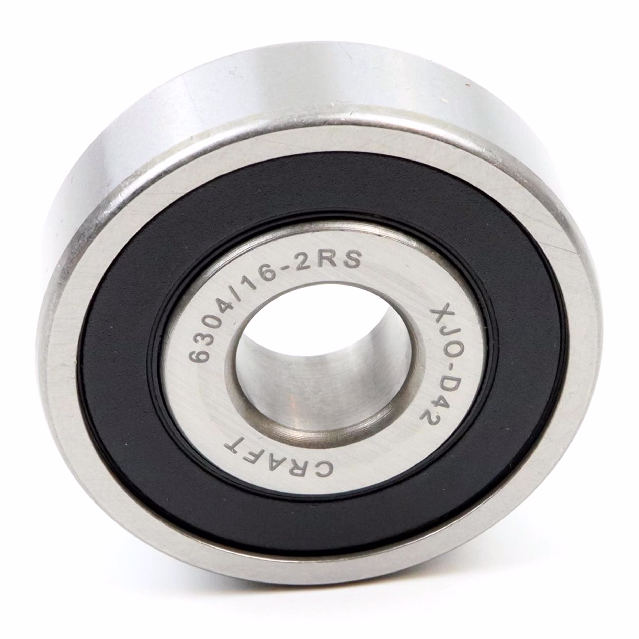 Cuscinetto a sfere a gola profonda 6304/16 2RS, 16x52x15mm, DIN 625 ISO 15, cuscinetto radiale ad alta velocità, a basso attrito, scorrevole, ideale per trasmissioni di veicoli e macchinari industriali PP010402 cuscinetto a sfere cuscinetto radiale macchina estrattore cuscinetto a grasso cuscinetto a sfere albero a sfere anello di tenuta disco di copertura gabbia in acciaio gomma alloggiamento stretto sciolto din 625 tabella cuscinetto volvente cuscinetto a stris