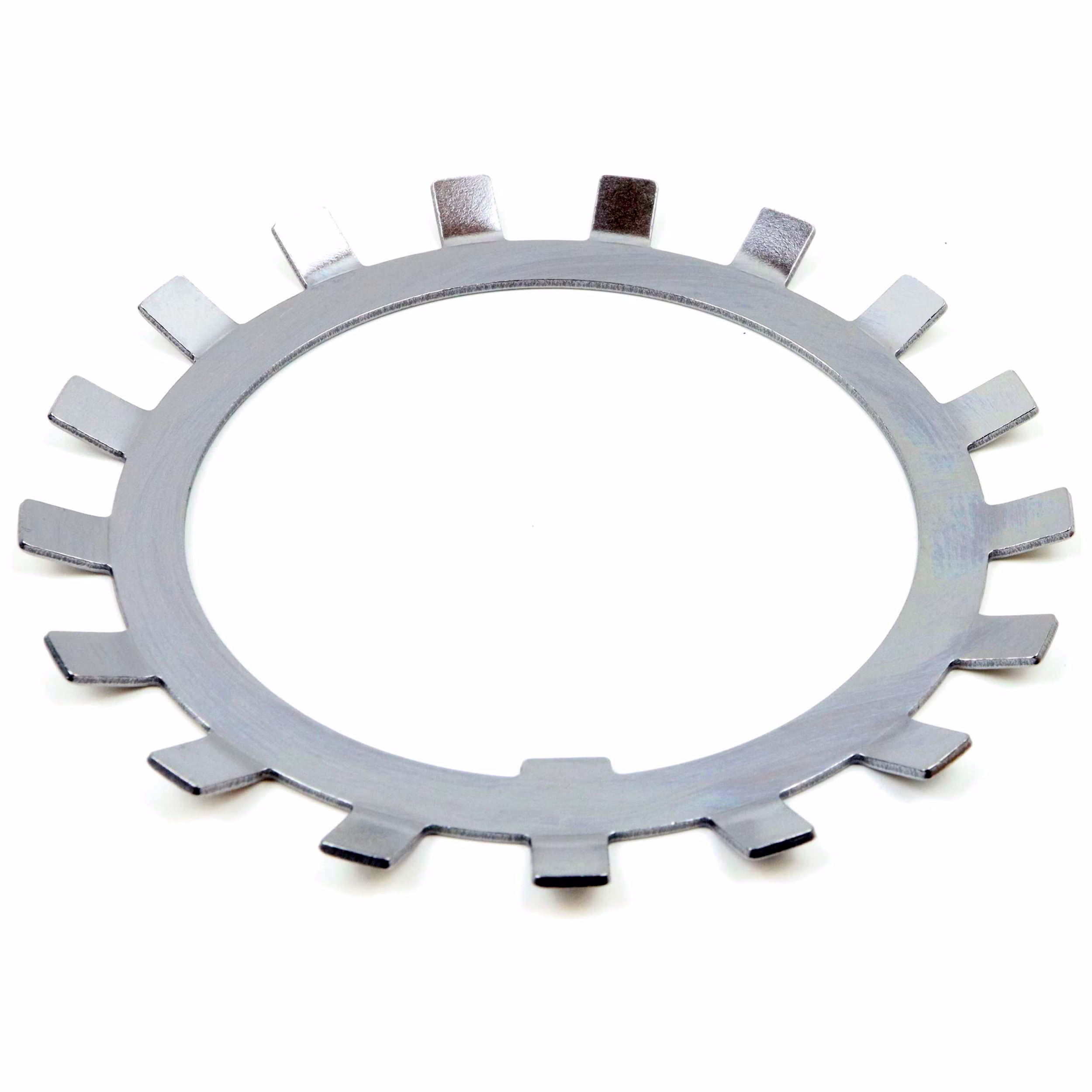 Rondella di bloccaggio MB20 100x142x1,8mm, DIN 5406, fissaggio del dado dell'albero antivibrante, rondella in acciaio per dado di bloccaggio DIN 981 KM, ideale per riduttori e macchine automobilistiche PP180019 Scoprite la rondella di bloccaggio di Parts and Parts, progettata secondo la norma DIN 5406 per il fissaggio di dadi per alberi e controdadi come la norma DIN 981 KM. Questa robusta rondella garantisce una forte tenuta, impedisce l'allentamento dovuto alle