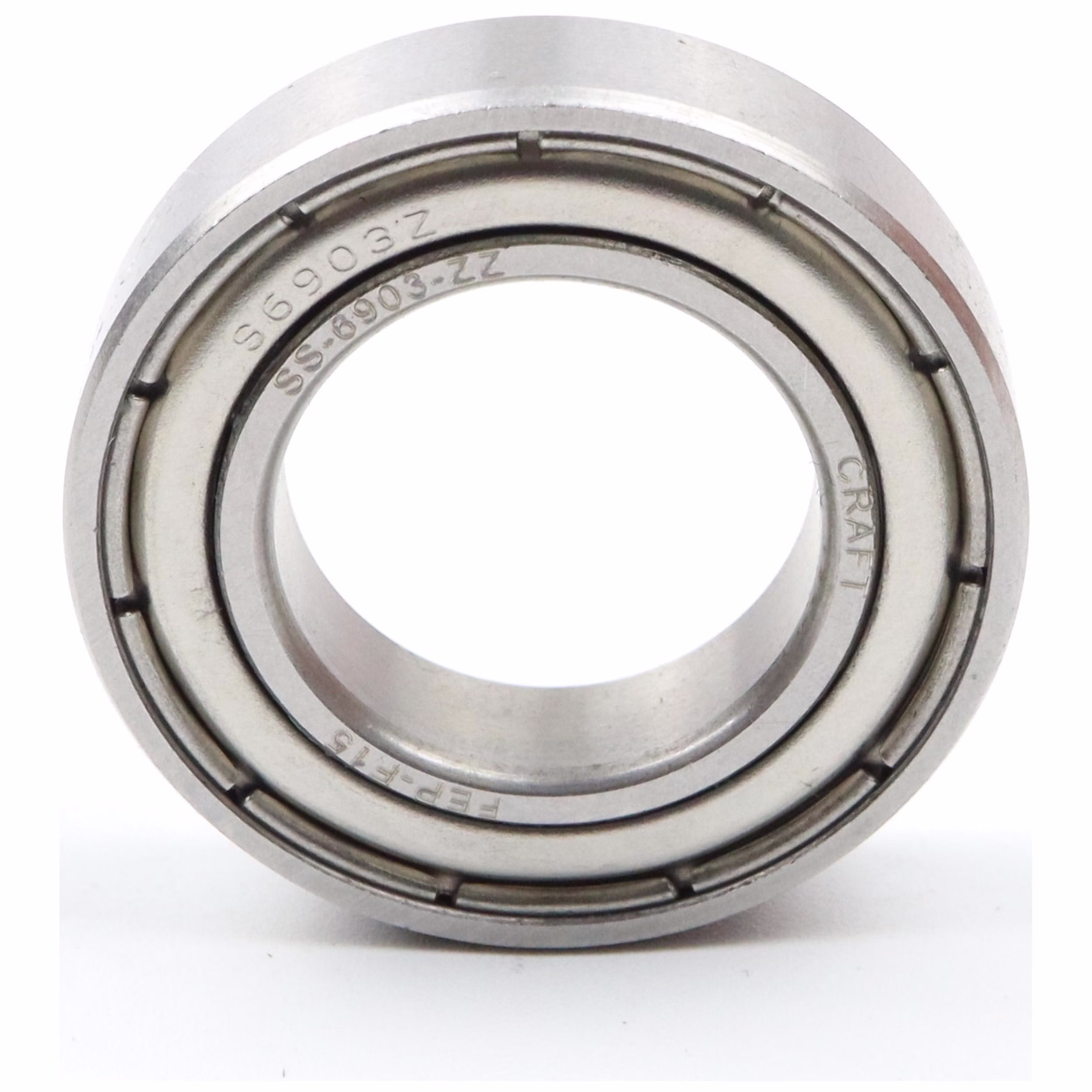 Cuscinetto a sfere a gola profonda SS-6903 ZZ 17x30x7mm, DIN 625 ISO 15, cuscinetto radiale ad alta velocità, a basso attrito, scorrevole, in acciaio inossidabile di alta qualità PP010454 cuscinetto a sfere cuscinetto radiale macchina estrattore cuscinetto a grasso cuscinetto a sfere albero a sfere anello di tenuta disco di copertura gabbia in acciaio gomma alloggiamento stretto sciolto din 625 tabella cuscinetto volvente cuscinetto a stris