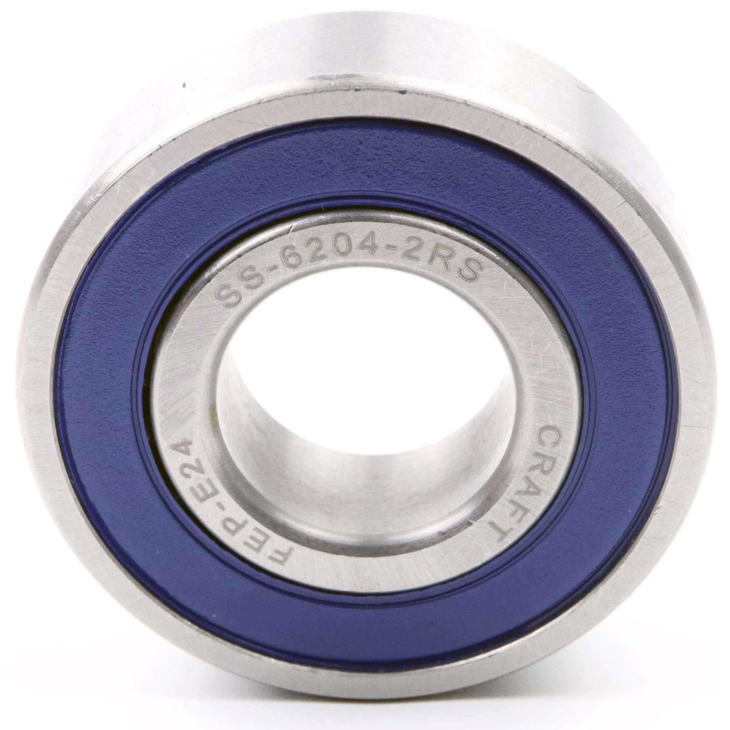 Deep groove ball bearing SS-6204 2RS 20x47x14mm, DIN 625 ISO 15, high-speed radial bearing, low-friction, smooth-running, made of high-quality stainless steel PP010467 ball bearing radial bearing puller machine grease bearing deep groove ball bearing ball shaft sealing ring cover washer rubber steel cage housing tight loose din 625 table rolling bearing plain bearing clearance c3 c4 needle bearing needle roller and cage