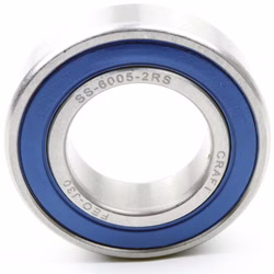Deep groove ball bearing SS-6005 2RS 25x47x12mm, DIN 625 ISO 15, high-speed radial bearing, low-friction, smooth-running, made of high-quality stainless steel PP010471 ball bearing radial bearing puller machine grease bearing deep groove ball bearing ball shaft sealing ring cover washer rubber steel cage housing tight loose din 625 table rolling bearing plain bearing clearance c3 c4 needle bearing needle roller and cage
