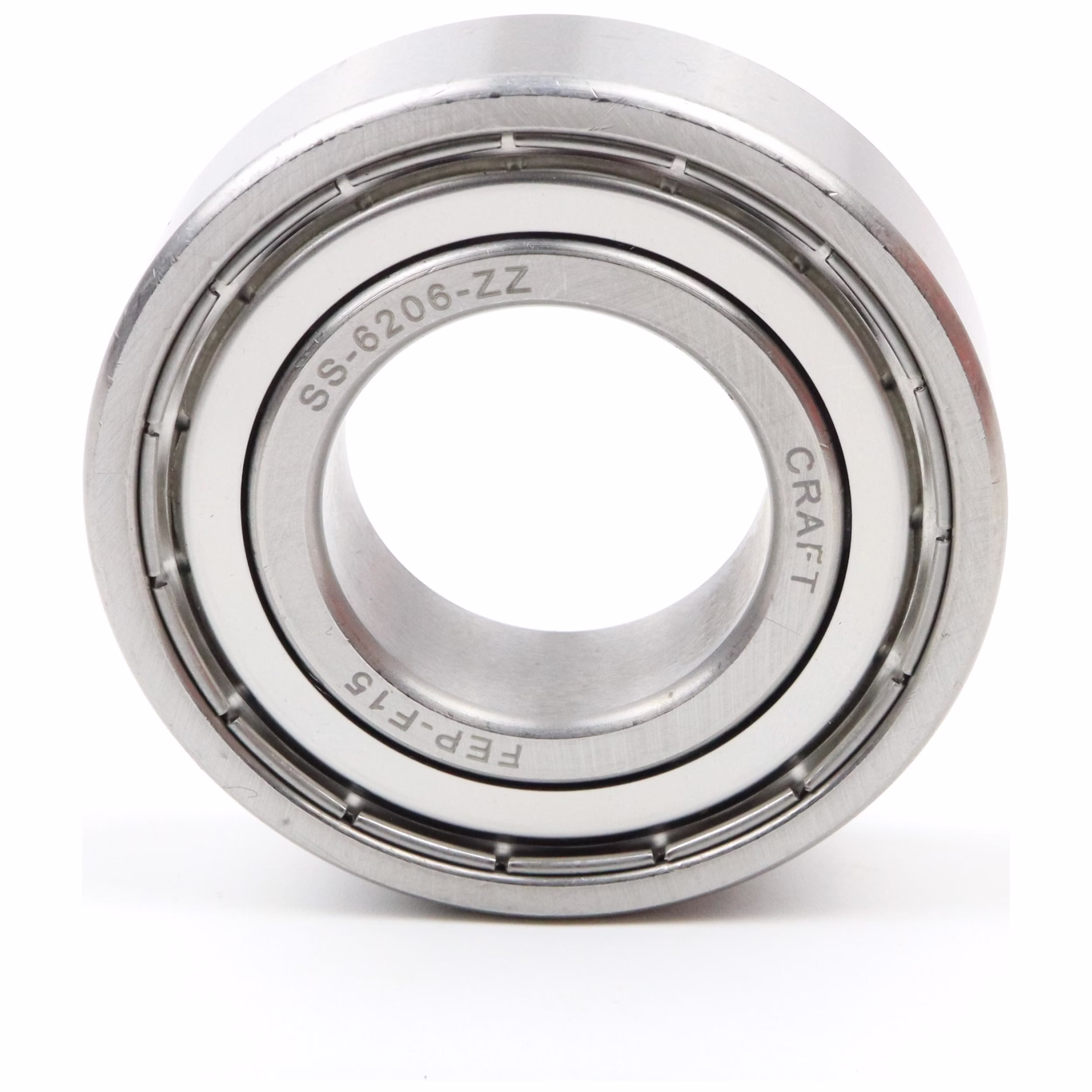 Deep groove ball bearing SS-6206 ZZ 30x62x16mm, DIN 625 ISO 15, high-speed radial bearing, low-friction, smooth-running, made of high-quality stainless steel PP010478 ball bearing radial bearing puller machine grease bearing deep groove ball bearing ball shaft sealing ring cover washer rubber steel cage housing tight loose din 625 table rolling bearing plain bearing clearance c3 c4 needle bearing needle roller and cage